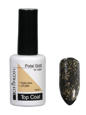 Топ для ногтей без липкого слоя Potal Gold Sofiprofi Top Coat, 10 мл